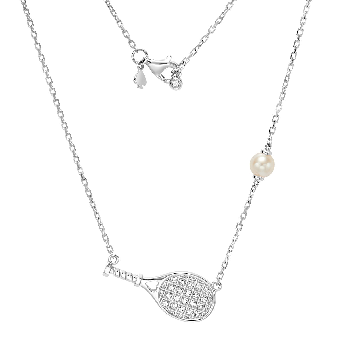 18K White Gold Lab Grown Diamond Tennis Necklace